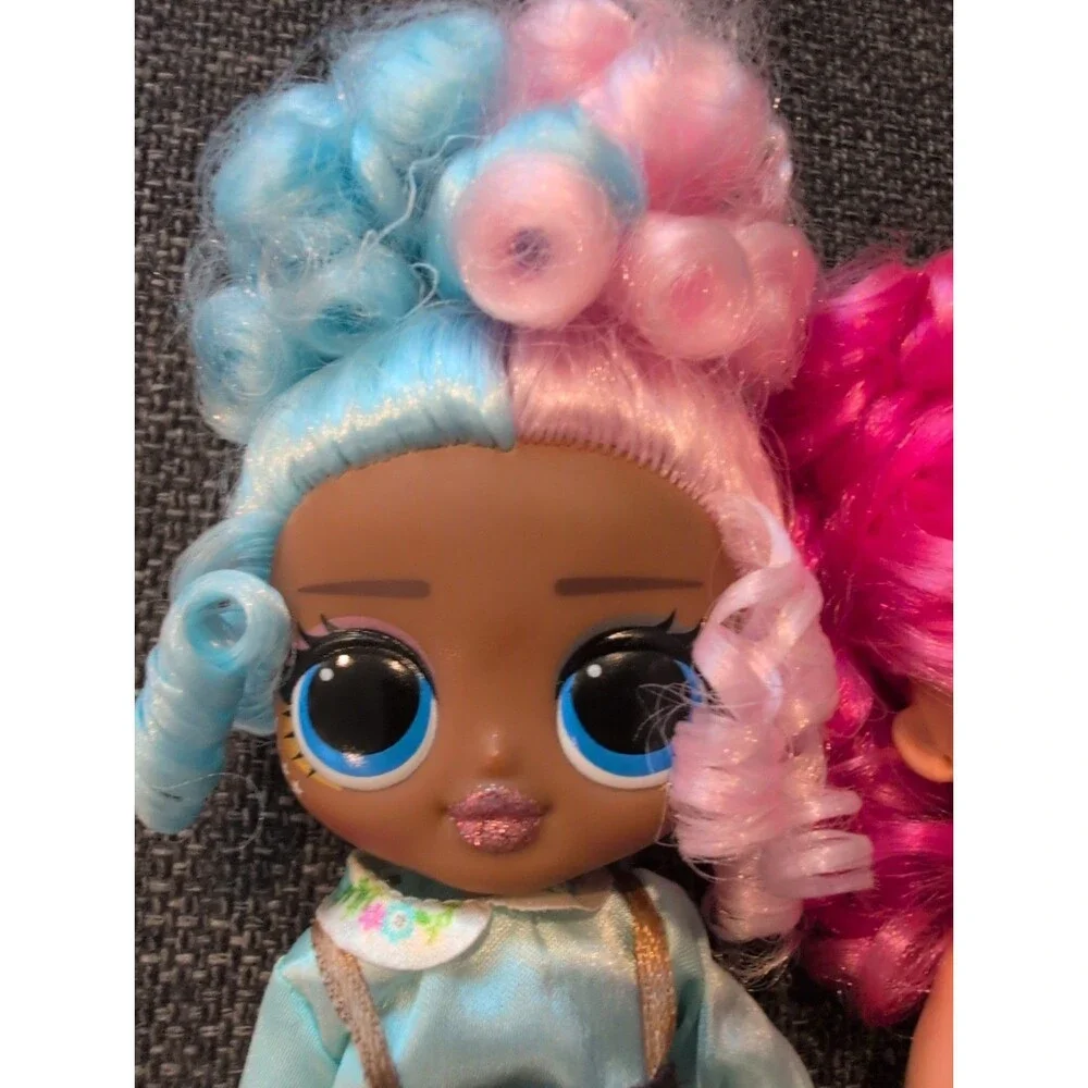 LOL Surprise OMG Lot of 3 Fashion Dolls 2019 MGA Curly Hair No Original Clothes